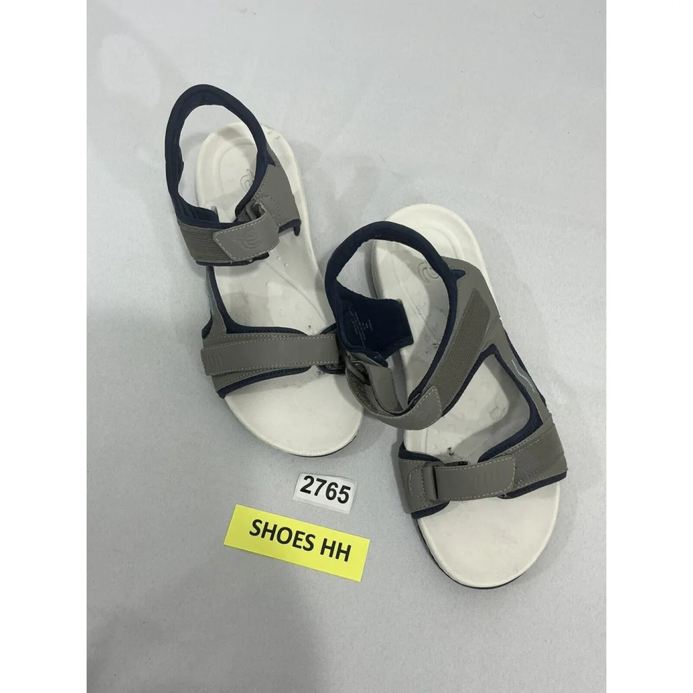 Men’s E Brand Senoise 3 Size 9.5 W Taupe Navy Strappy Waterproof Sandals NWOT
